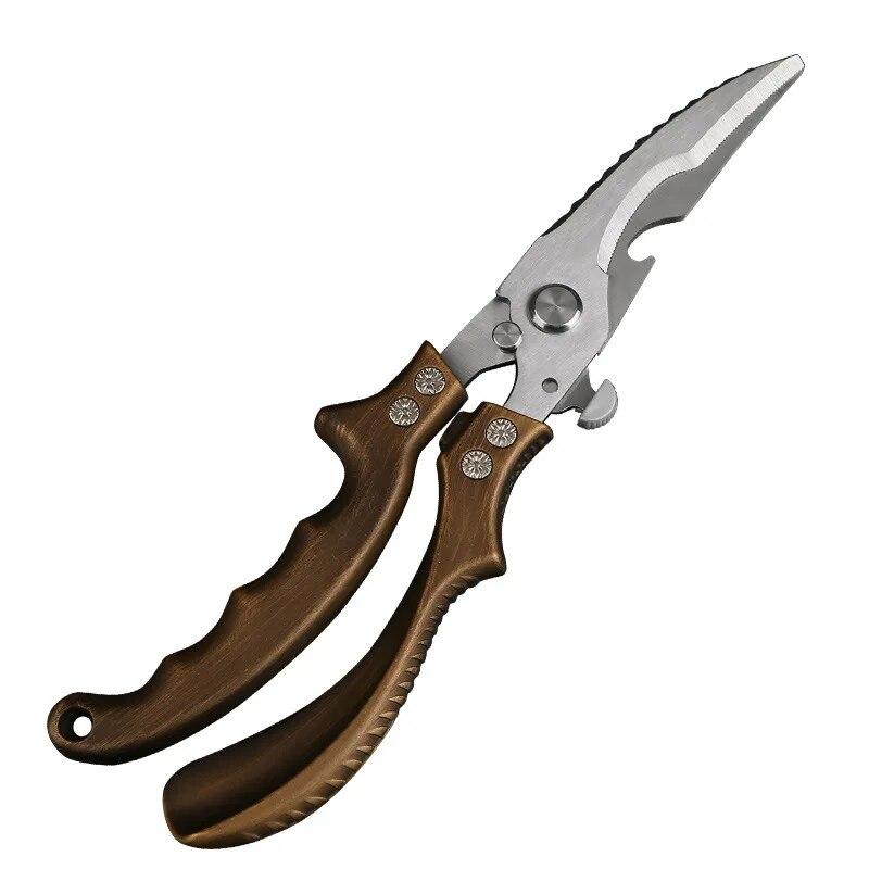 

Кухонные многофункциональные прочные ножницы бытовые цельностальные кухонные специальные ножницы из нержавеющей стали