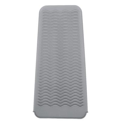 Silikon Saç Düzleştirici Isıya Dayanıklı Kapak Kılıfı Seyahat Saç Bigudi Kaymaz Mat(Gri )