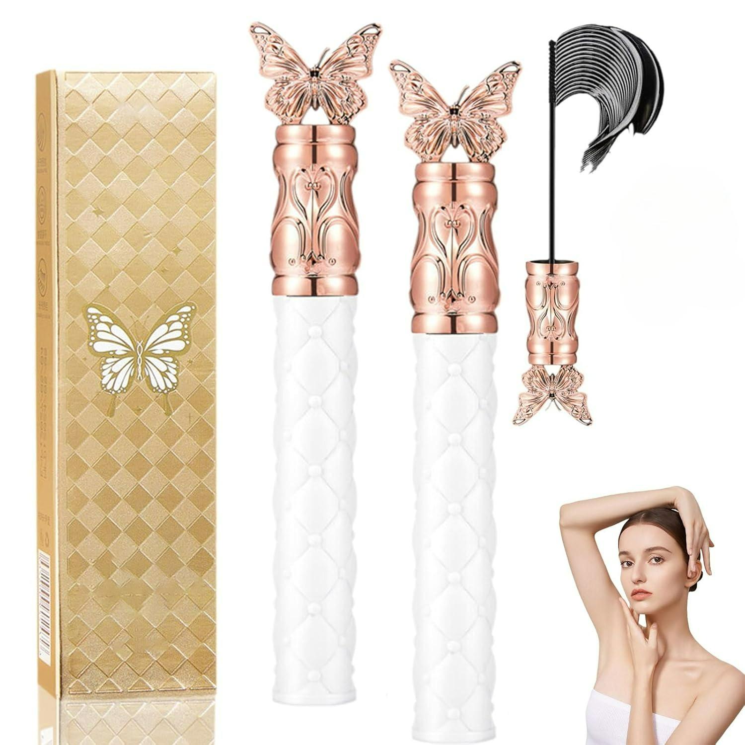 

Mascara, Ultimate Length Volumizing Lower Bottomlashes Mascara, Waterproof Sweat-Proof & Long-Lasting, Non-Smudged, for Dramatic Lashes 2pcs