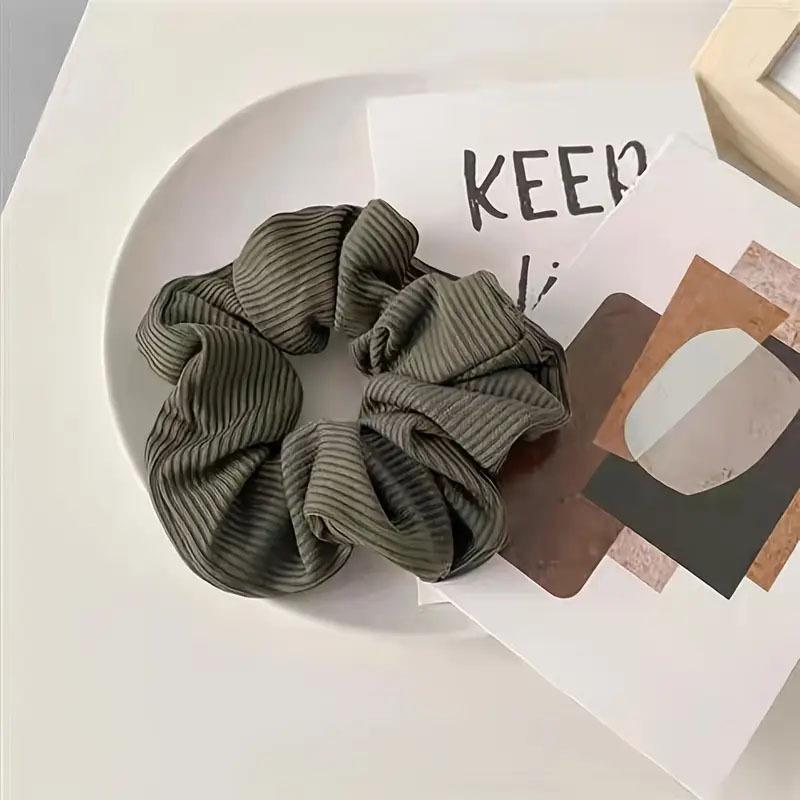 Полосатая резинка для волос в стиле Моранди - Корейская зимняя резинка для волос