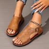 Summer New Large Size Sandals Cover Toe Flat Beach Sandals