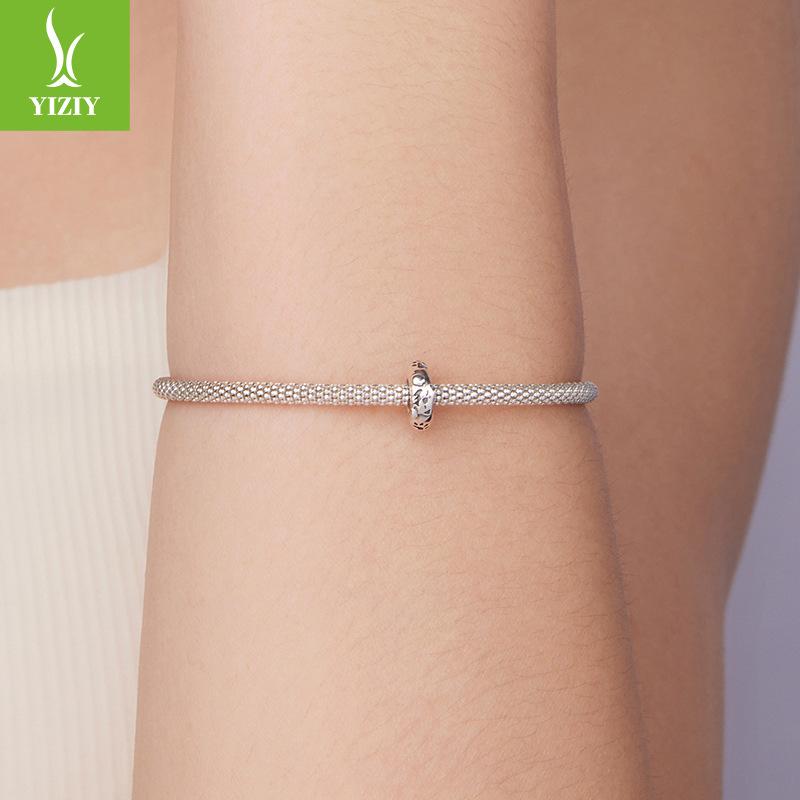 Playful Puppy Silicone Positioning Bead Spacer S925 Sterling Silver Cute Pet Bracelet Bead Spacer