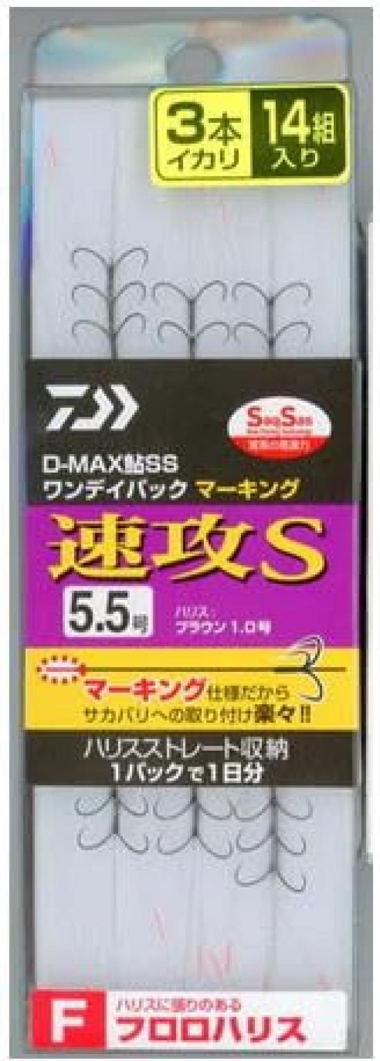 

Daiwa Ayu SS Pack Marking Fluorocarbon Quick Attack Size D-MAX One-Day Line, 3-Anchor, S, 5.5