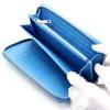 [Revetta] Stingray Leather Long Wallet, Round Zipper, 9 Colors Available, Stingray, Galuchat, Sky Blue, Light Blue, Genuine Leather, Large Capacity [1