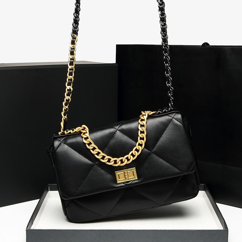 Fashionable Women's Bag Niche Design Diamond Chain Bag for Women Spring and Summer New Handheld Small Square Bag Crossbody Armpit Bag