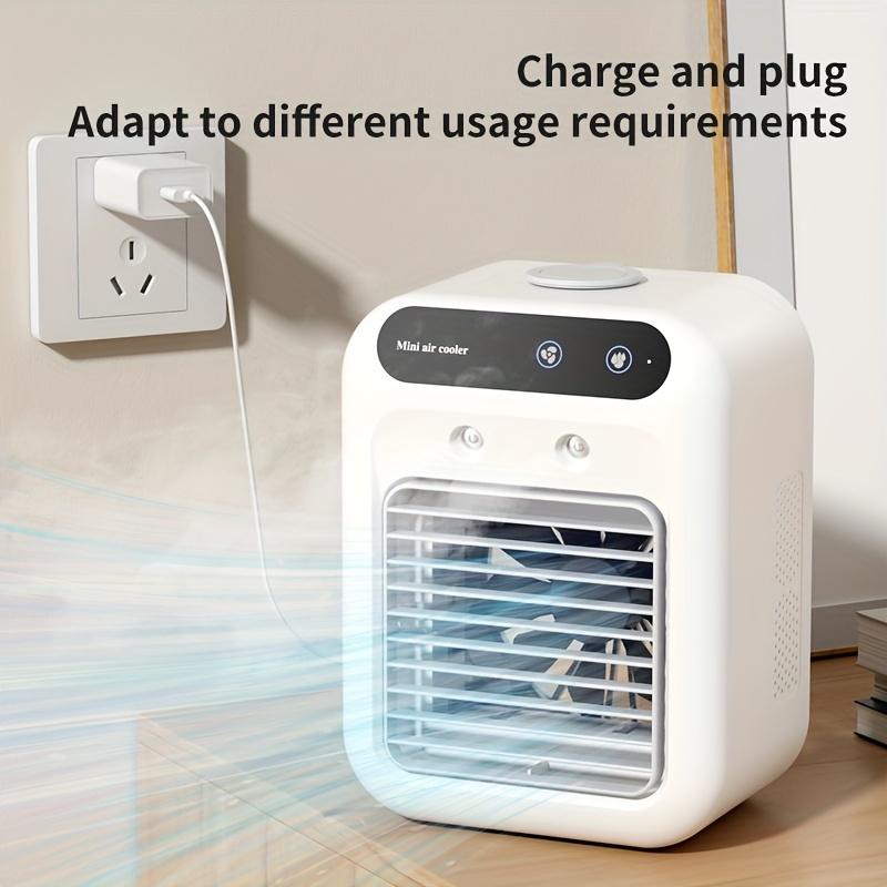 Portable Air Cooler Fan with Humidifier, Two-speed Mode, Evaporative Air Conditioning for Personal Space, Ideal for Home and Office Use