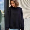 Podzimní Volné Teplé Fleecové Pulovry Dámské Mikiny Móda Kulatý výstřih Oversized Dámské s kapucí Zimní Jednobarevné Bavlněné mikiny 29676