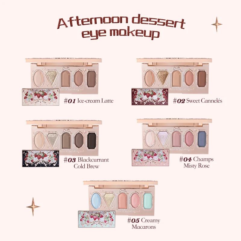 Flower Knows Erdbeer Rococo Serie Make-up Set Glitzer Matt Lidschattenpalette Rouge Puder Samt Lippenstift Set Parfüm Set