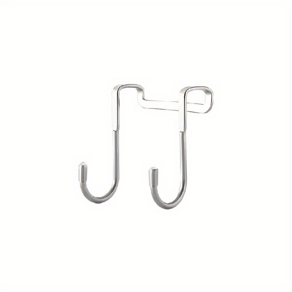 1/2/4 Stück Edelstahl Nachttischschranktürhaken, Wohnheim Doppelhaken, S-Haken, Hinter der Tür Kleider aufhängen Badezimmer Küchenaufhänger