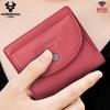 Humerpaul Ladies Clutch First Layer Cowhide Wallet Thin Wallet Large Capacity Coin Bag with Photo Window Coin Purse