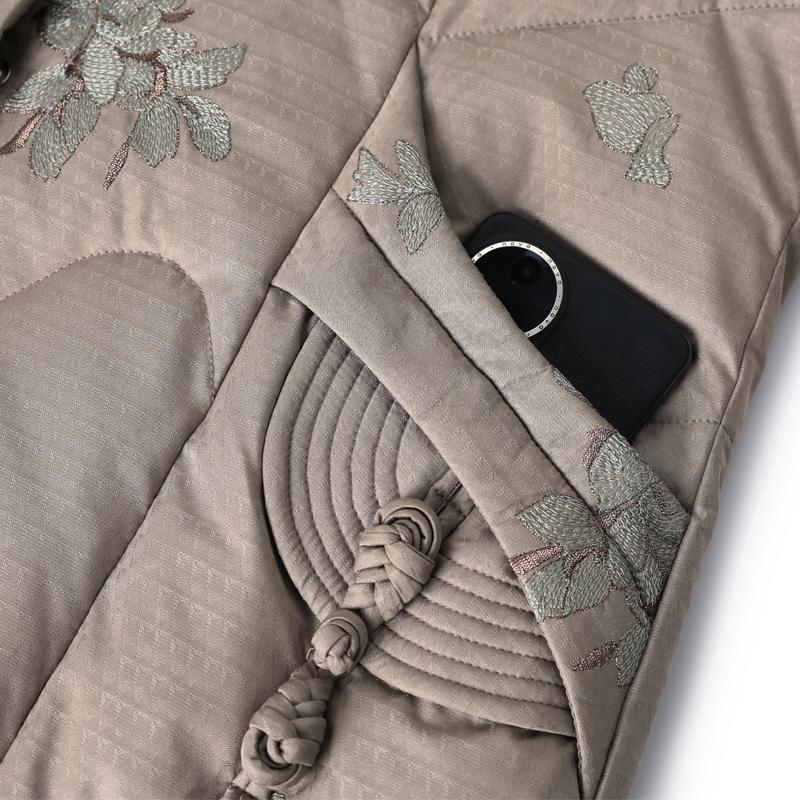 Real Fur Collar Middle-aged Women's Winter Down Coats Hooded Plus Size XL-6XL Embroidery White Duck Down Jackets for Women Thick Warm Parkas