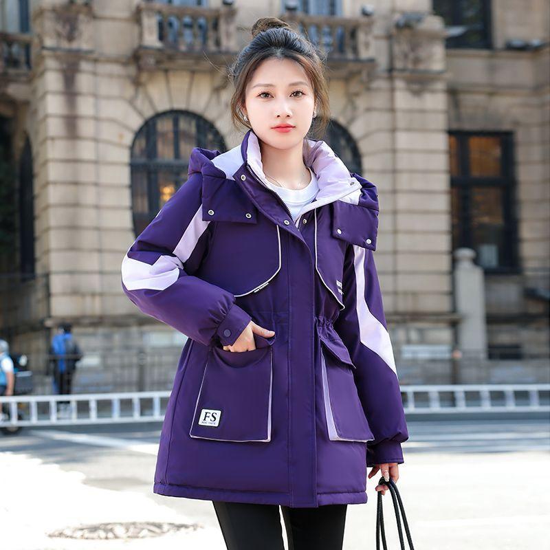 Winter Women Parka Coat Thickened Warm Workwear Cotton Jacket Fashion Outwear