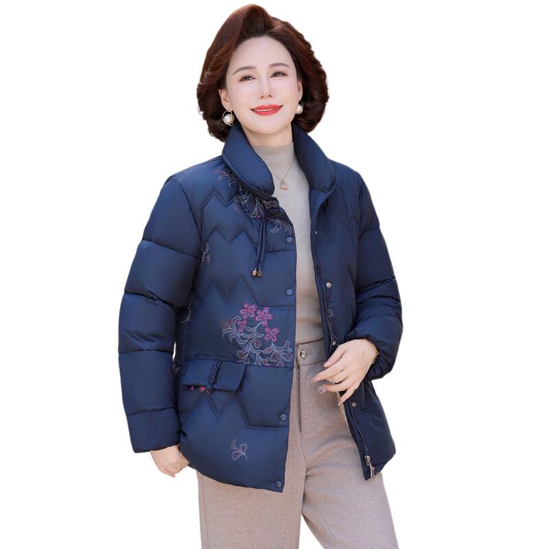 Hodo Mid-Aged Women's Embroidered Winter Cotton Jacket