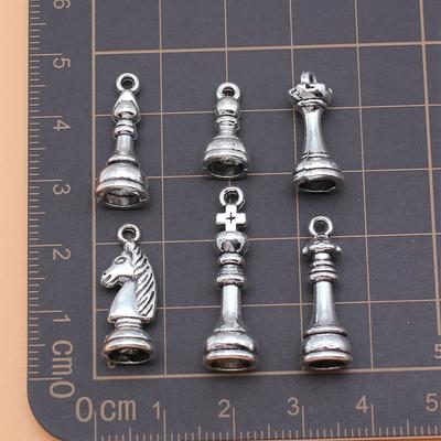 Charms Supplies For Jewelry International Chess Cute Items Handmade 6pcs/set