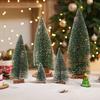 LED Lighting Christmas Tree Miniature Size Snow Frost Design Xmas Tree Ornament Artificial Tabletop Christmas Tree