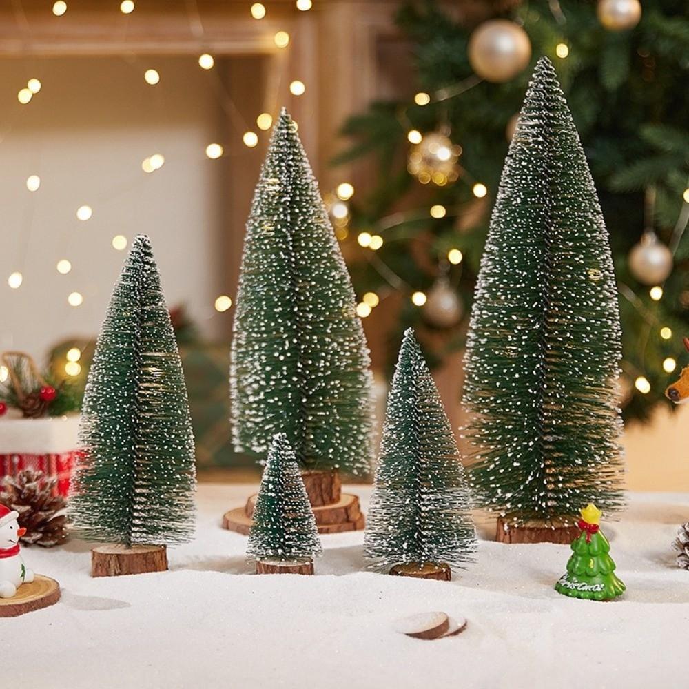 LED Lighting Christmas Tree Miniature Size Snow Frost Design Xmas Tree Ornament Artificial Tabletop Christmas Tree
