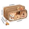 Pencil Bag Pen Storage Bag Capybara Print Cute Pencil Pouch With 10 Compartments for Office Students Organizer School Stationery