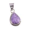 Natural Charoite Gemstone Handmade 925 Solid Sterling Silver Pendant 1.25'' t8s53