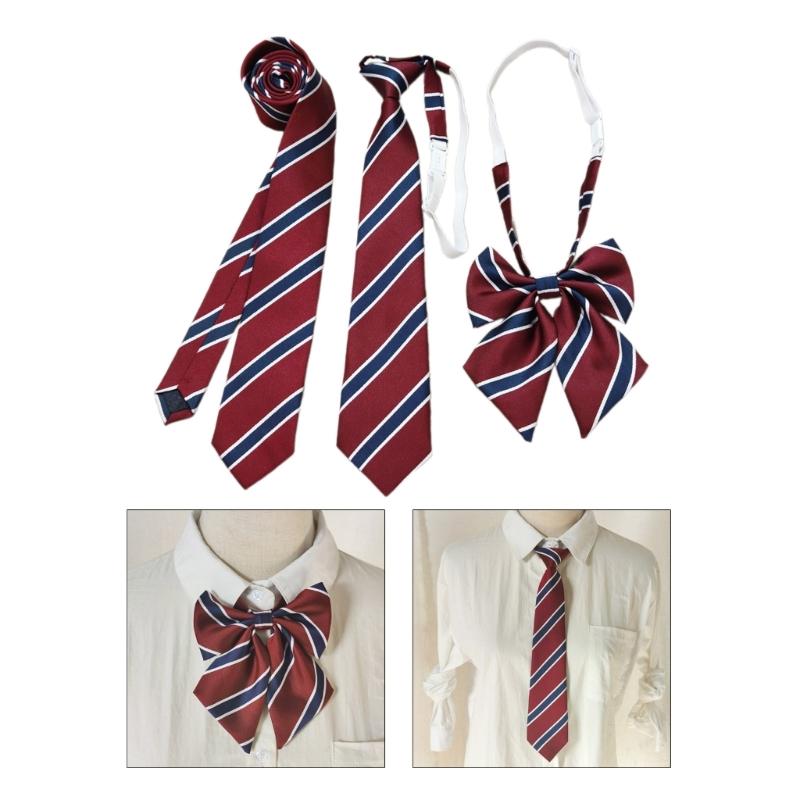 1pc/3PCS Neckties for Teen Girl Banquets Masquerades Necktie British Style Cute Neckwear Female Uniform Bowknot Necktie