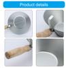 Stainless Steel Mud Pans With Wood Handle Heavy Duty Drywall Plaster Mud Pans Scraping Bar Scoops for Plastering Tools