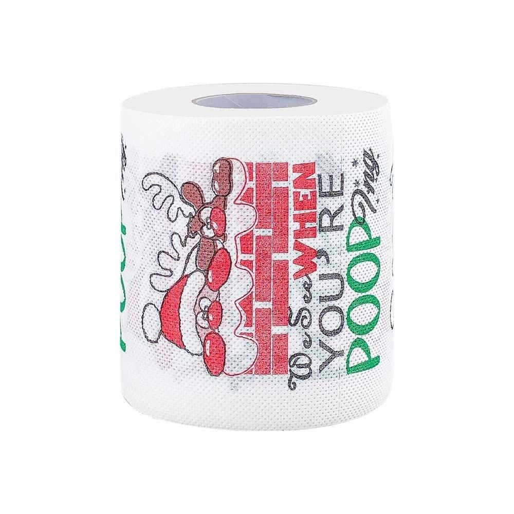 Santa Printed Christmas Toilet Roll Paper Christmas Tree Printed Kitchen Tool Christmas Pattern Tissue Color Pattern