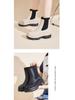 White Mid-Tube Chelsea Boots - British Style, Women's Soft Surface, All-Match, Slip-On.