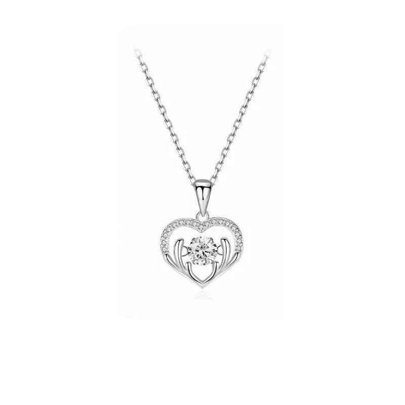 

Deer Heart Sterling Silver Necklace – Niche Design, Perfect Birthday or Christmas Gift for Her 925 Silver