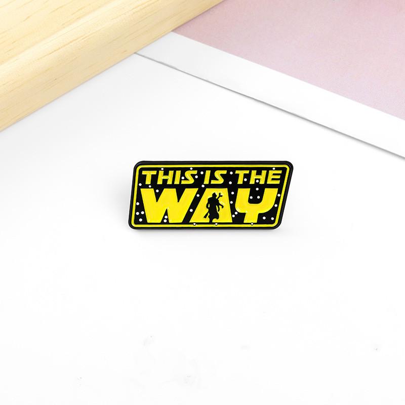 Cartoon Animal Brooch Buckle English Sentence Personality Letter Shape Paint Badge