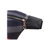 Burberry Sony Check Design Zipper Closure Canvas Waist Bag Medium Size Men's Navy Blue