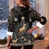 Women's Fashion Casual Long Sleeve Christmas Printed Hooded Sweatshirt
