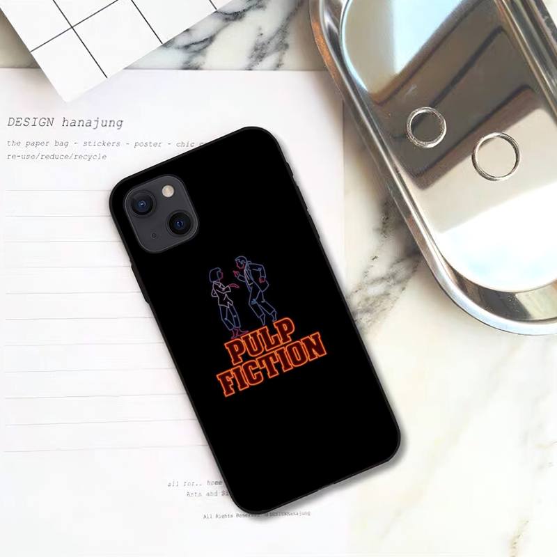 Funny Pulp Fiction Phone Case For iPhone 11 12 Mini 13 14 15 Pro XS Max X Plus SE XR Shell