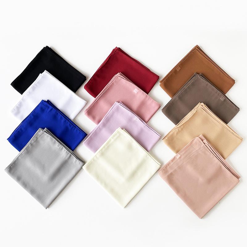 Summer Square Scarf Pearl Chiffon Solid Color Scarf Headscarf Hijab Hui People