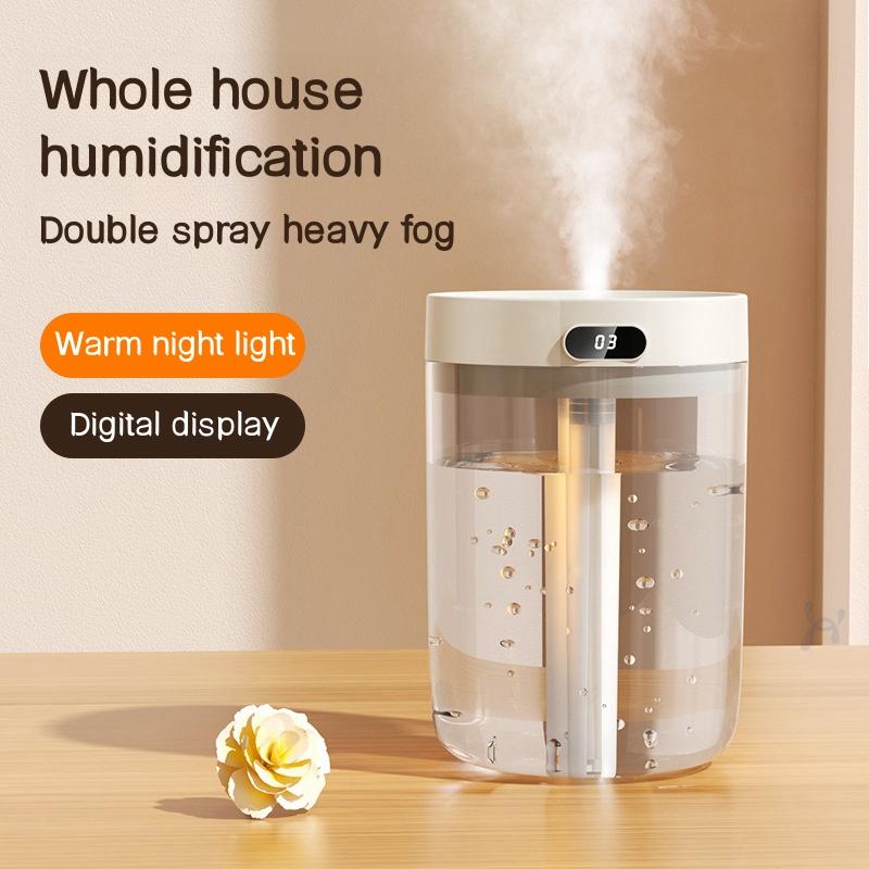 Umidificator de aer cu pulverizare dublă USB, capacitate mare 1500ML, difuzor de aromă cu ultrasunete, umidificator pentru dormitor acasă