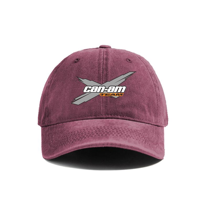 Can Am Team Baseball Cap Distressed Hats Cap Unisex Retro Outdoor Summer Adjustable Can Am Logo BRP Hat