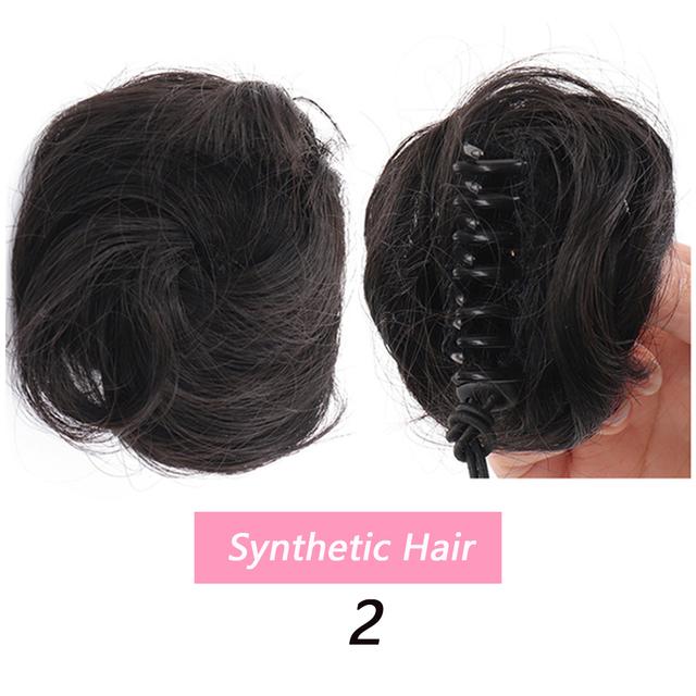 LUPU Synthetic Hair Bun Claw On Chignon Scrunchy Hairpieces PonyTail Chignon For Women Hair Extensions High Temperture Fiber