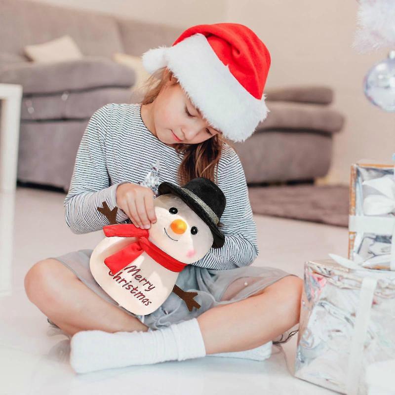 25cm 3d Cartoon Christmas Snowman Doll Decorations Christmas Gifts Plush Toy