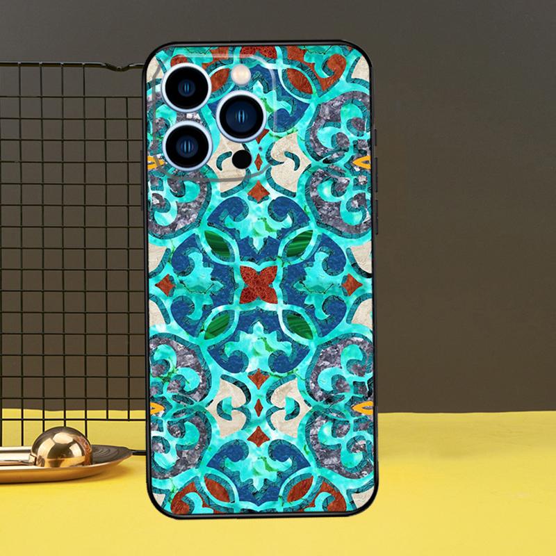 Moroccan Tile Phone Case For iPhone 16 15 14 13 12 11 Pro Max X XR XS Max 7 8 Plus 12 13 Mini Back Cover