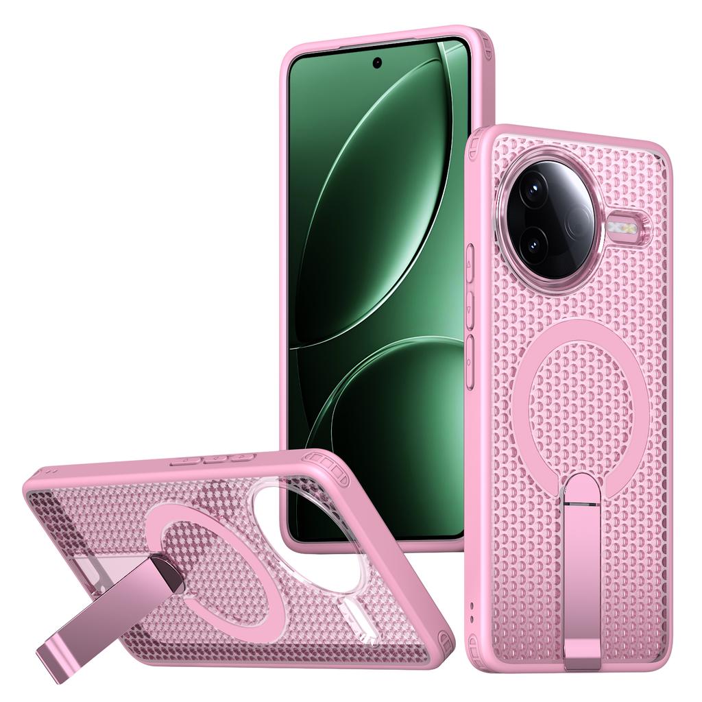Militärisches Anti-Fall-Kühlloch-Design Magnetische Hülle Für Xiaomi Poco F7 Ultra Redmi K80 Pro Metallständer TPU Acryl Rückseite
