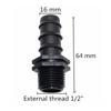 1/2" ,3/4"Male Thread Straight Connector Agriculture Irrigation Connections to DN16 DN20 Garden Hose Plastic 5 Pcs