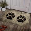 Muddy Dog Paw Print Mat: Non-Slip Soft Coffee Maker Mat, Washable Area Rug for Kitchen, Entryway, Living Room Home Decor