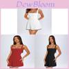 Robe bicolore avec bordure en dentelle style français en maille pour une tenue de soirée élégante