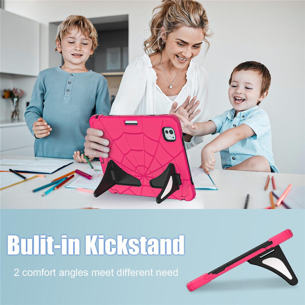 Spider Armor Case For iPad Pro 11 M4 A2836 2025 Gen Hevay Duty Rugged Protection Kids Tablet Cover With Pen Slot