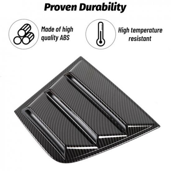 Side Window Louvers Air Vent Shades Cover Blinds for Dodge Charger 2011+ Carbon