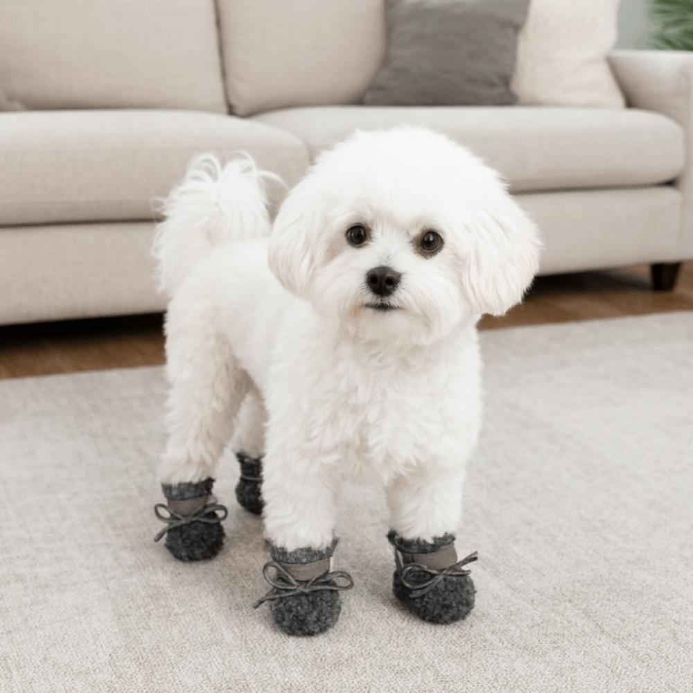 4 st/set Andningsbara Förtjockade Husdjurs Snöskor Varma Fläckavvisande Hund Bomullsskor Slitstarka Hundfotskydd Utomhus