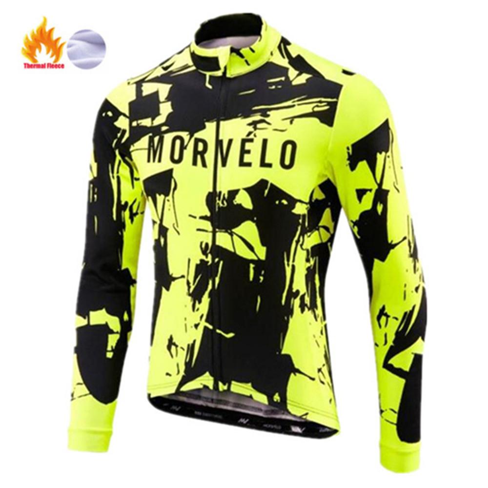 Winter Thermal Fleece Long Sleeve Cycling Jersey Set Bib Pants Ropa Ciclismo Bicycle Clothing MTB Bike Men Pro Team Suit