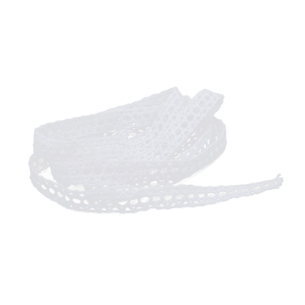 Krajková stuha bavlněná příze 20 yardů bílá dutá dekorativní doplňky pro DIY oblečení dárek