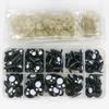 100pcs/box Oval Shape Plastic Safety Eyes Black Black Screw Eyes New Doll Bear Toys  For Toys