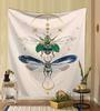 Vintage Sun Tarot Tapestry  Floral Design Mystical Elements  Unique Wall Art for Home Decor Bedroom  Occult Lover Gift