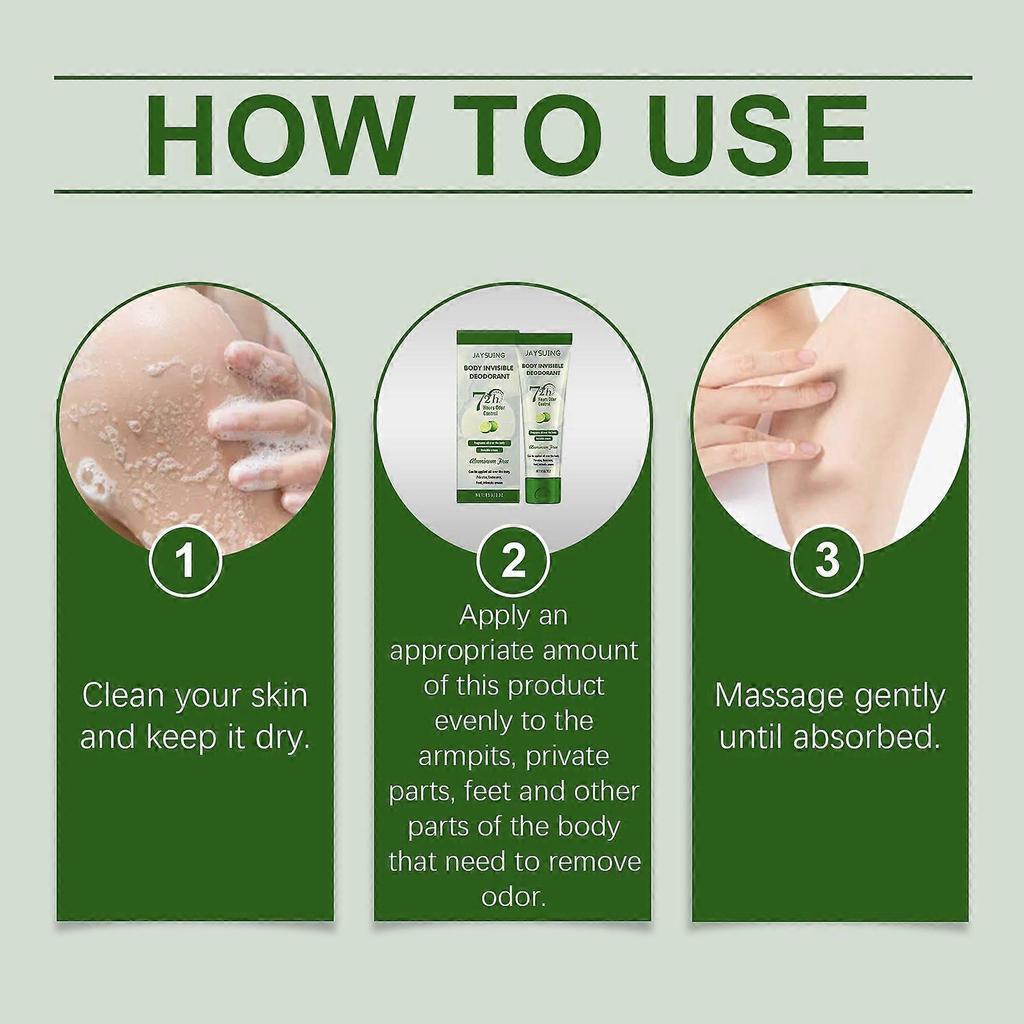 Moisturizing Body Care Cream - Fresh Citrus Fragrance, Odor Removal for Armpits & Feet, 58g