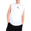Calvin Klein Letter Pattern Printed Fitted Sleeveless Tank Top Men Tops White J30J325211-YAF